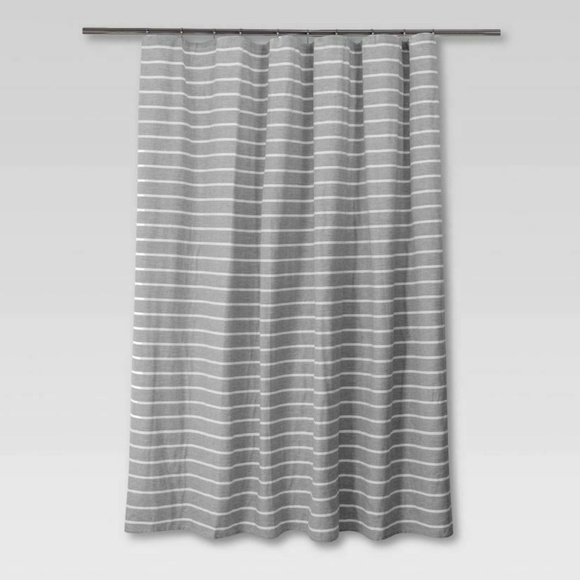 Threshold Bath Fabric Gray White Striped Shower Curtain Poshmark